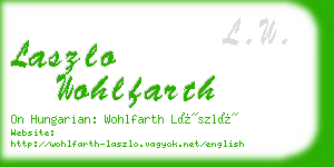 laszlo wohlfarth business card